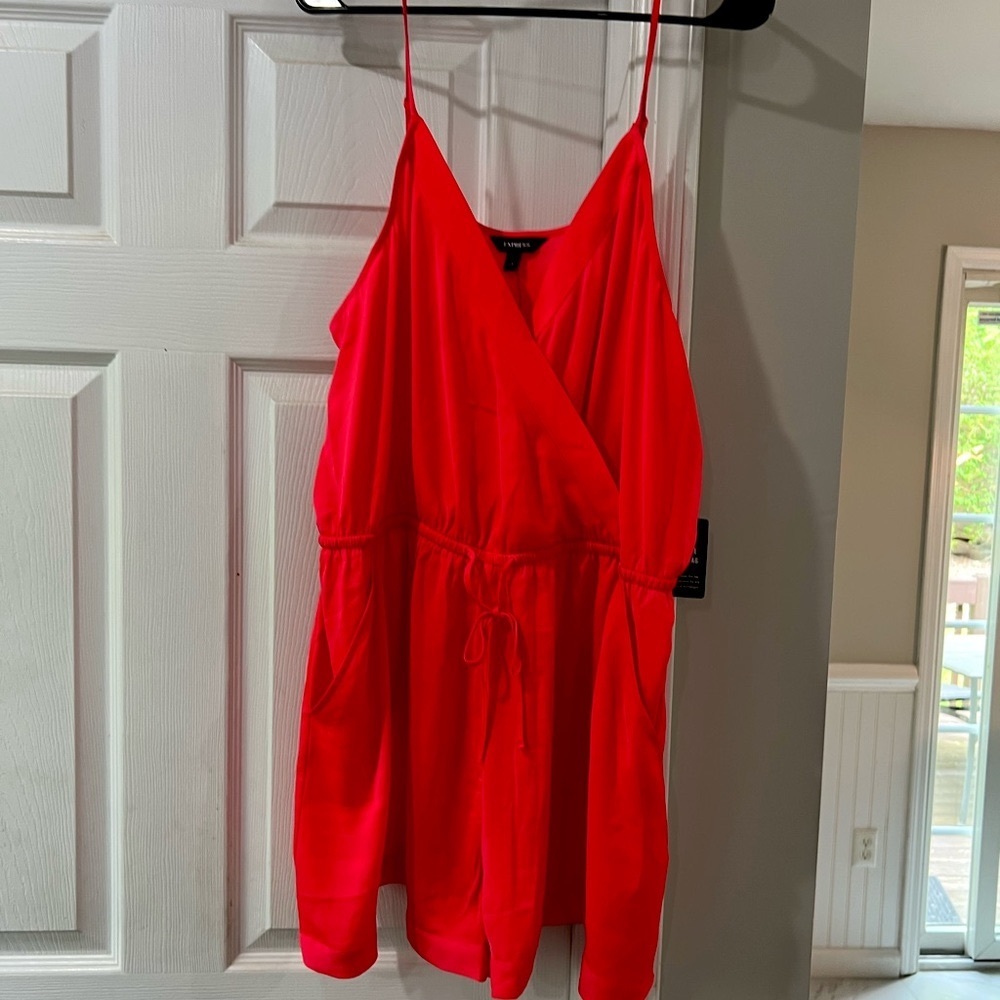 NWT Express peach colored romper